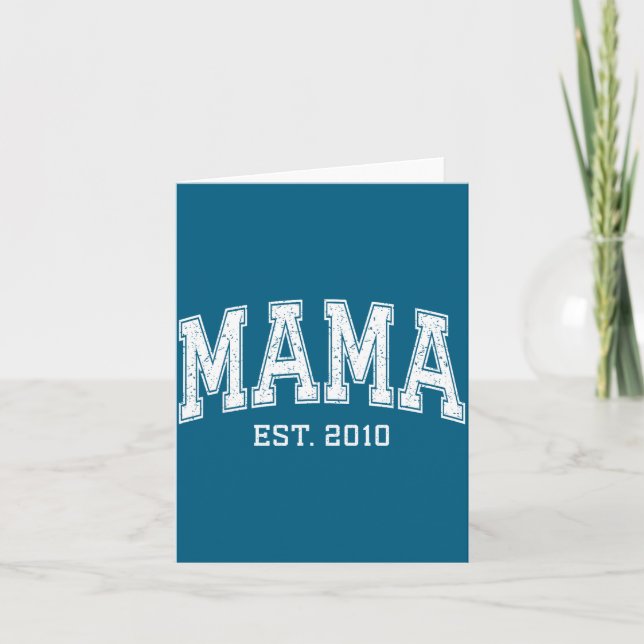 Mama Est 2010 Mom D Mothers Day Ized  Karte (Vorderseite)