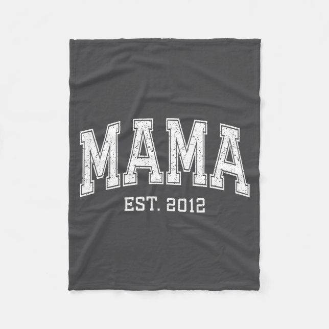 Mama Est 2012 Mom D Mothers Day Ized  Fleecedecke (Vorderseite)