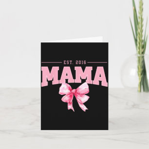 Mama est 2016 kokette rosa Schleife Retro-Mutter M Karte