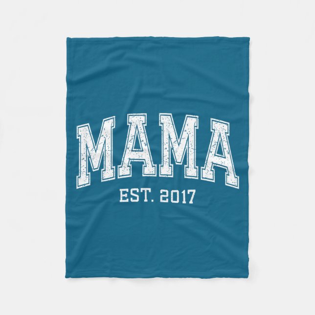 Mama Est 2017 Mom D Mothers Day Ized  Fleecedecke (Vorderseite)