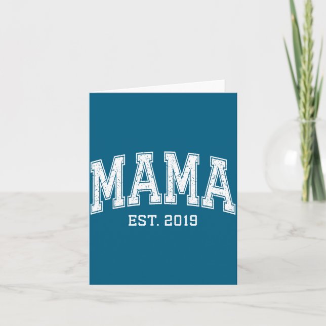 Mama Est 2019 Mom D Mothers Day Ized  Karte (Vorderseite)