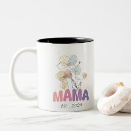 Mama Est 2024 Mothers Day Zweifarbige Tasse