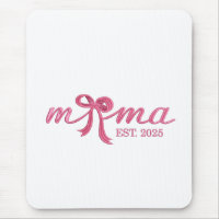 Mama Est 2025 Hot Pink Bow Coquette Muttertag