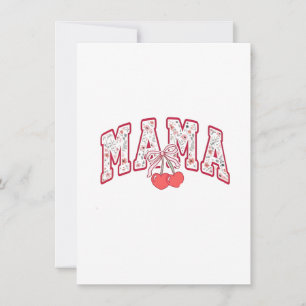 Mama est 2025 Mütter Tag Coquette Bogen Einladung