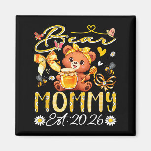 Mama Est 2026 Florale Fliege Müttertag Bär Magnet