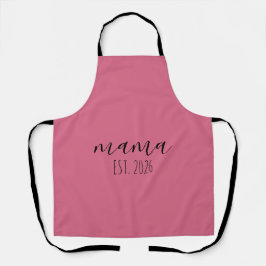 Mama Est. 2026 Mom To Be Minimalist Personalized  Schürze