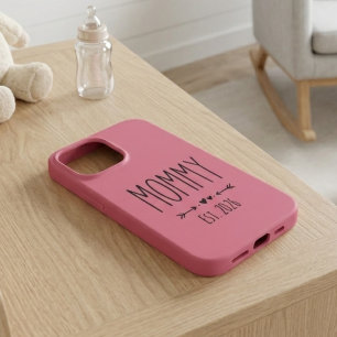 Mama Est 2026 Schwangerschaft Minimalistische Pers iPhone 13 Pro Max Hülle