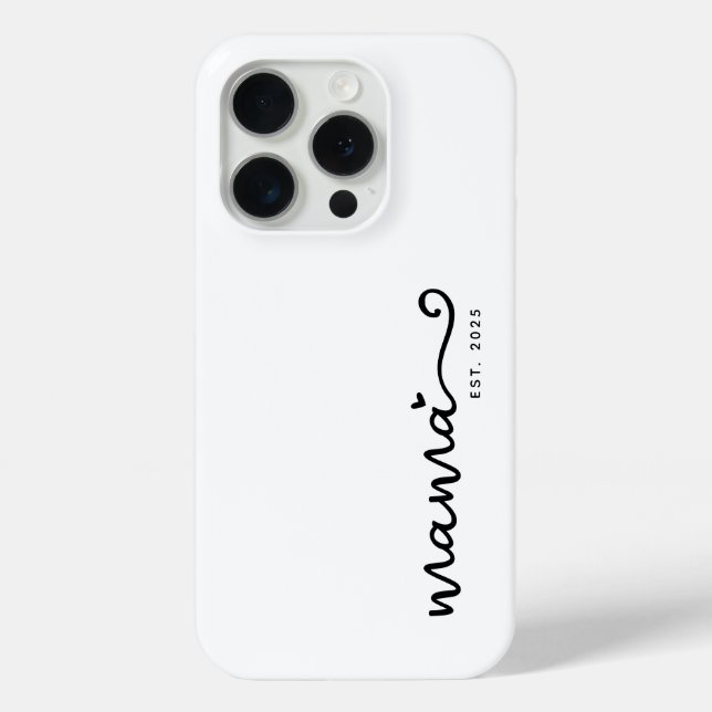 Mama Est. Chic Script Case-Mate iPhone Hülle (Rückseite)