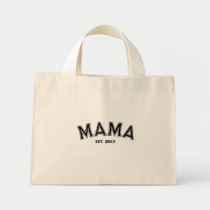 Mama Est. Custom Year Black Sport Style Mini Stoffbeutel