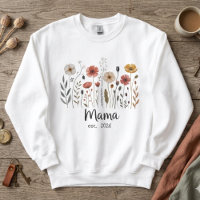 Mama Est Jahr Wildblumen Botanisches Florales Desi