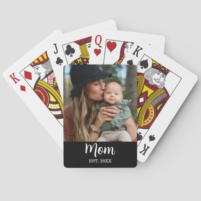 Mama Est. Schriftfoto  Spielkarten (Rückseite)