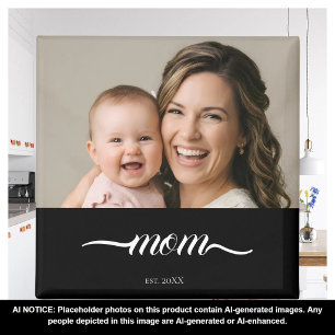 Mama Established Black Foto Custom Jahr Magnet