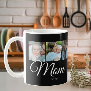 Mama Established Schrift Schwarz 3 Foto Geschenk Kaffeetasse