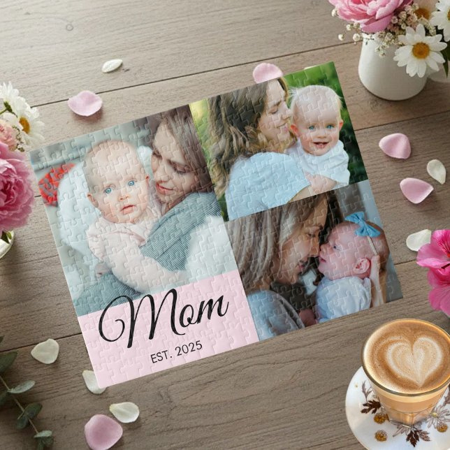 Mama Established Schrift Schwarz 3 Foto Geschenk Puzzle (Von Creator hochgeladen)