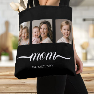 Mama Established Schrift Schwarz 3 Foto-Tasche