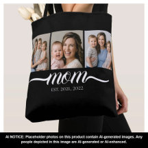 Mama Established Schrift Schwarz 3 Foto-Tasche