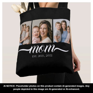 Mama Established Schrift Schwarz 3 Foto-Tasche