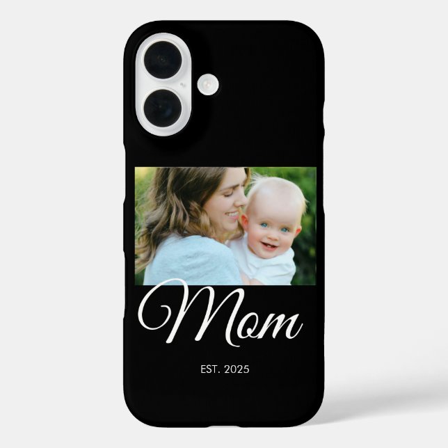 Mama Established Schrift Schwarz Foto  Case-Mate iPhone Hülle (Rückseite)