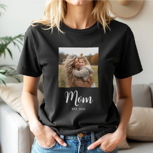 Mama Established Schrift Text Foto T-Shirt