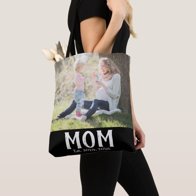 Mama Established Schriftzug schwarzes Foto-Geschen (Von Nahem)