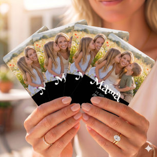 Mama Etabliert Foto Kinder Name Lustiger Text Spielkarten