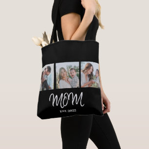 Mama etabliert, schwarze Schrift, Foto-Tasche