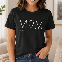 Mama Etablierte Herz-Typografie Schwarz
