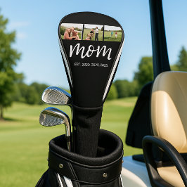 Mama etablierte Modernes, fett formatiertes Schwar Golf Headcover