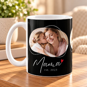 Mama Etablierte Schrift Black 3 Foto Kaffeetasse