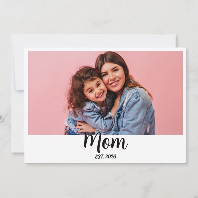 Mama etablierte Skript Foto Erster Muttertag Karte (Vorderseite)