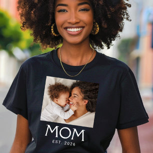 Mama etablierte Typografie Foto T-Shirt