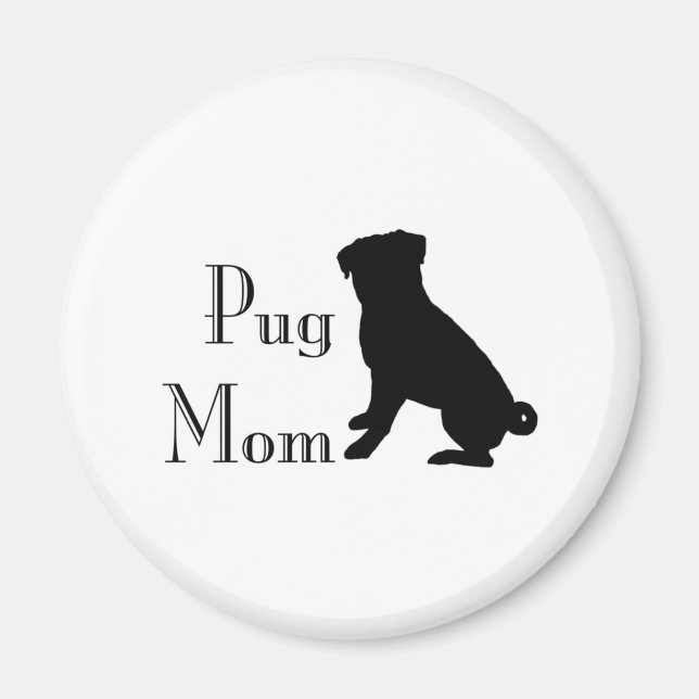 Mama extravaganter Mops Magnet (Vorne)