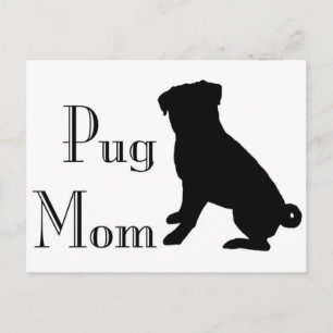 Mama extravaganter Mops Postkarte