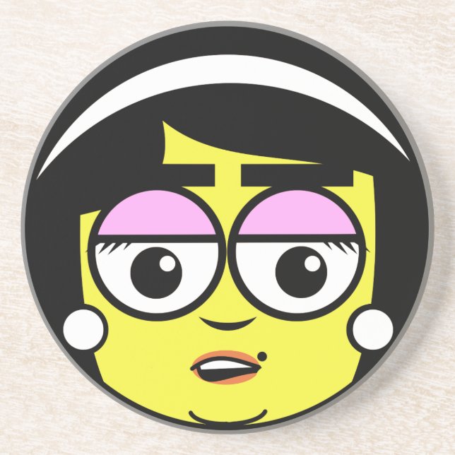 Mama Face Sandstein Untersetzer (Vorne)