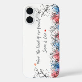 Mama, Familienherz | Benutzerdefiniertes Foto iPhone 16 Hülle