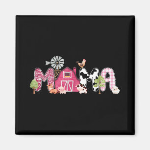 Mama Farm Animal Birthday 1st Family Matching Part Magnet