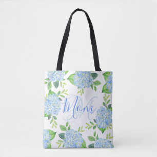 Mama Floral Blue Hydrangea Wasserfarbe Moderne