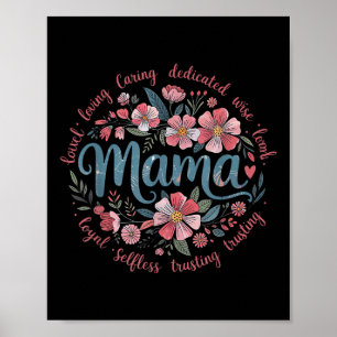 Mama Floral Boho Style Sie ist Mama Mütter Tag Poster