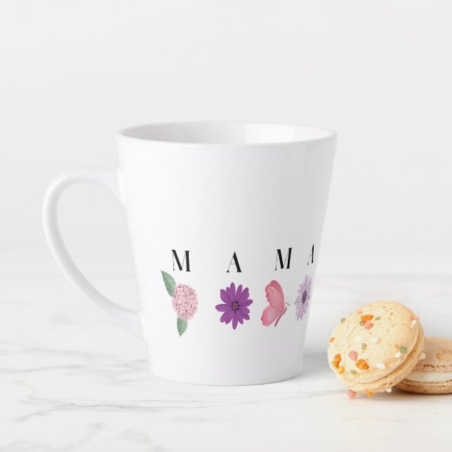 MAMA Floral Butterfly – Mother's Day Gift Milchtasse (Beispiel)