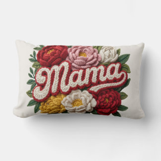 "Mama" Floral Crochet Cushion – Mother's Day – Gif Lendenkissen