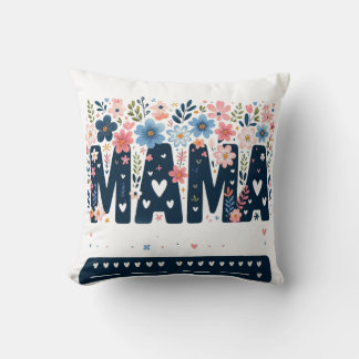 Mama Floral Heart – Boho Chic Mom Design Kissen