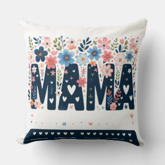 Mama Floral Heart – Boho Chic Mom Design Kissen