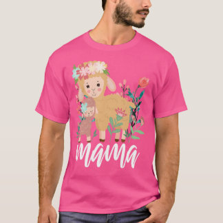 Mama "Floral Sheep" Baby Mama Animal Mother Day Sh T-Shirt