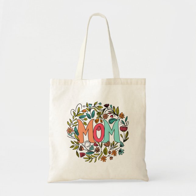 Mama Floral Tote Bag Tragetasche (Vorne)