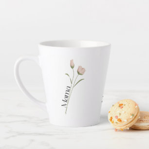 Mama Floral Tulpe, Muttertag, Geburtstag für sie Milchtasse