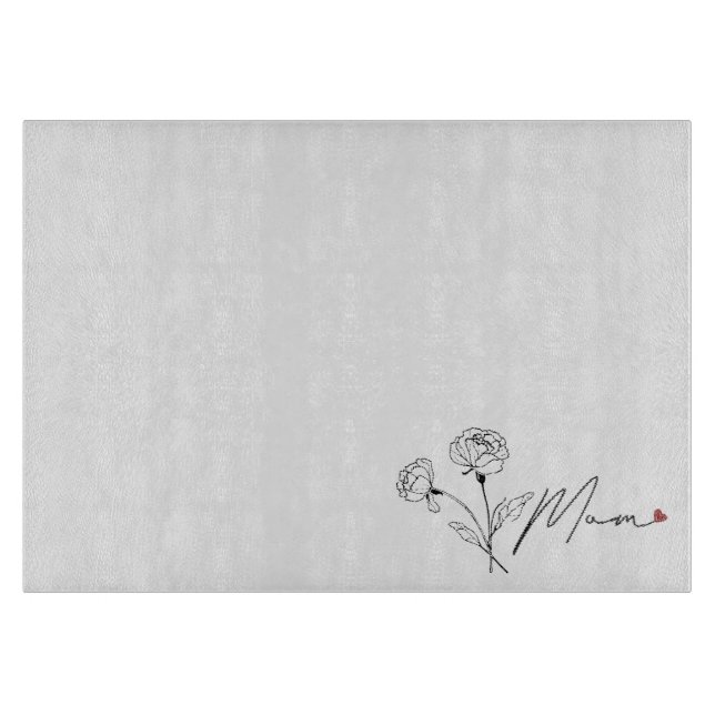 Mama Florenz Kunst - Muttertags Geschenke Ideen Schneidebrett (Vorderseite)