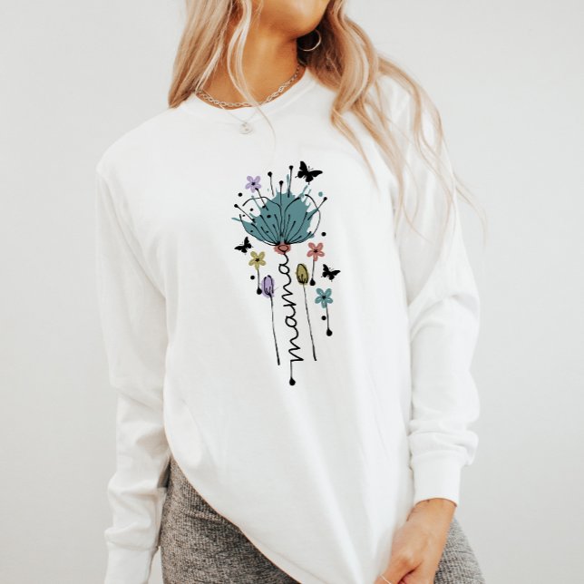 Mama Flower Sweater T-Shirt (Titelbild)
