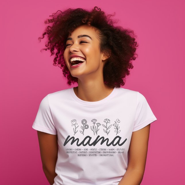 Mama Flowers Bible Scripture Mother's Day Gift T-Shirt (Von Creator hochgeladen)