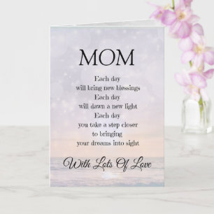 MAMA Förderung Gedicht Design Gruß Karte