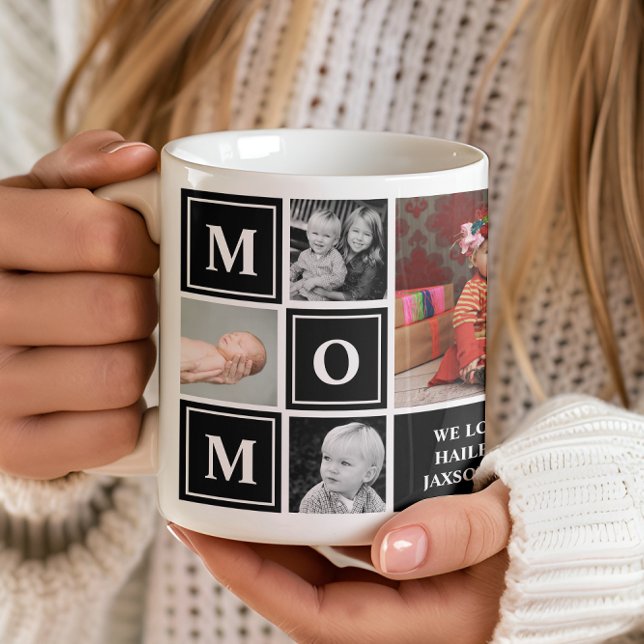 Mama Foto Collage Black Mthers Day Coffee Kaffeetasse (Von Creator hochgeladen)